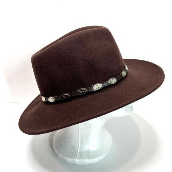 Pantropic Brown Lite Felt Packable Water Repellent Hat Size M women Fedora - Picture 4 of 11